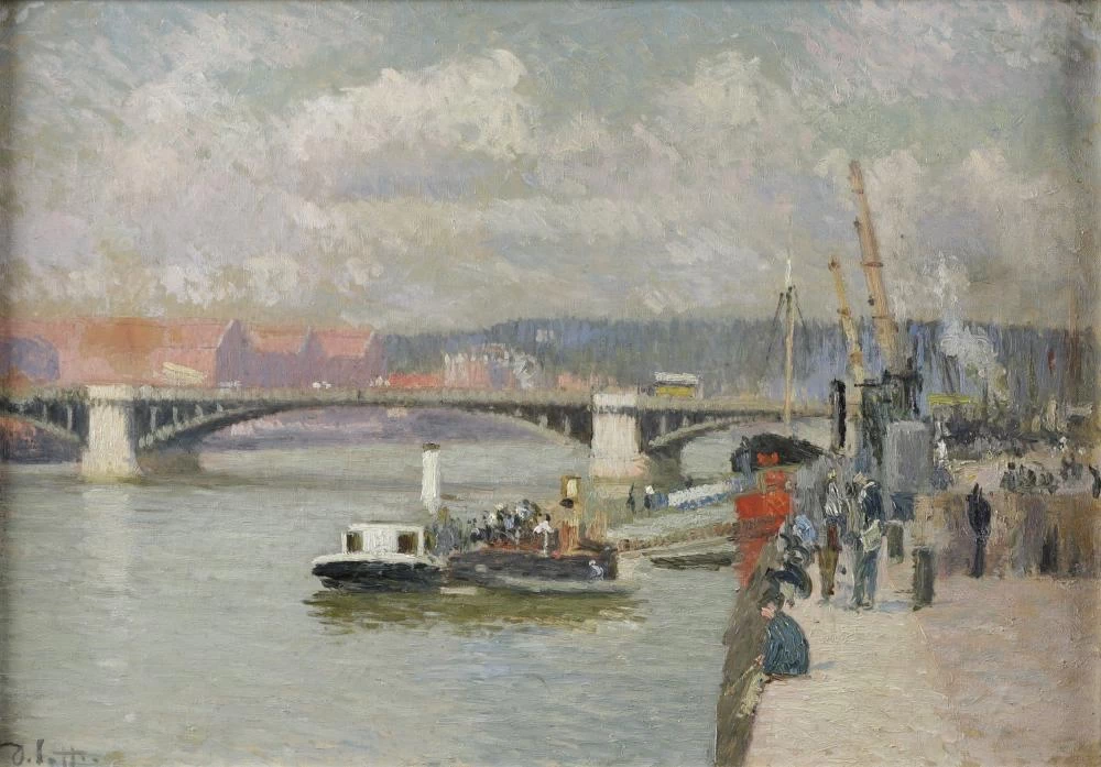 Il porto animato di Rouen
